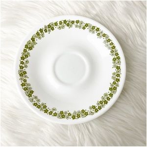 Corelle by Corning Spring Blossom Crazy Daisy Milk Glass Coffee Tea Saucer